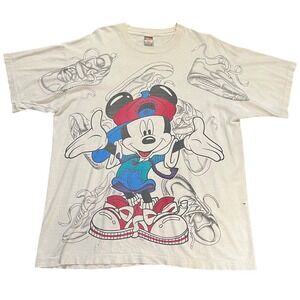 Vintage Mickey Unlimited Jerry Leigh Hip Hop Single Stitch Shirt Men XL